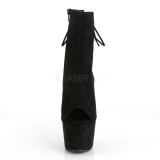 Schwarz faux suede 18 cm ADORE-1018FS pole dance ankle boots