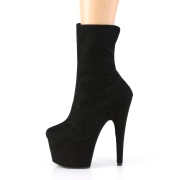 Schwarz faux suede 18 cm ADORE-1042 pole dance ankle boots