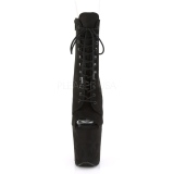 Schwarz faux suede 20 cm FLAMINGO-1021FS pole dance ankle boots