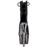 Schwarz glitter 18 cm ADORE-1018G damen stiefeletten mit plateausohle