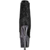 Schwarz glitter 18 cm ADORE-1020G damen stiefeletten mit plateausohle