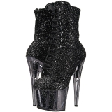 Schwarz glitter 18 cm ADORE-1020G damen stiefeletten mit plateausohle