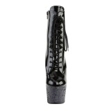 Schwarz glitter 18 cm Pleaser ADORE-1020LG pole dance stiefeletten