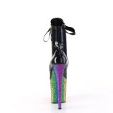 Schwarz glitter 20 cm FLAMINGO-1020HG exotic pole dance stiefeletten