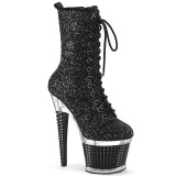 Schwarz glitter 20 cm SPECTATOR-1040G exotic pole dance stiefeletten