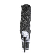 Schwarz glitter 20 cm SPECTATOR-1040G exotic pole dance stiefeletten