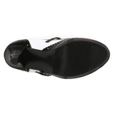 Schwarz weiss 10,5 cm CONTESSA-06 mary jane pumps rockabilly gangster