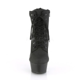 Schwarz wildlederimitation 15 cm DELIGHT-600TL-02 pleaser stiefeletten mit plateausohle