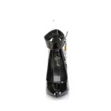 Schwarze lackpumps 13 cm SEDUCE-432 high heel pumps mit fesselriemchen