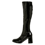 Schwarze lackstiefel 7,5 cm GOGO-300 High Heels Damenstiefel für Männer