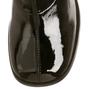Schwarze lackstiefel 7,5 cm GOGO-300 High Heels Damenstiefel für Männer