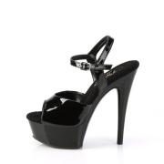 Schwarze stöckelschuhe plateau 15 cm EXCITE-609 pleaser stöckelschuhe