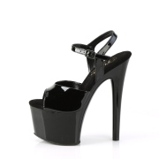 Schwarze stöckelschuhe plateau 18 cm PASSION-709 pleaser stöckelschuhe