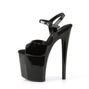 Schwarze stöckelschuhe plateau 20 cm NAUGHTY-809 pleaser stöckelschuhe