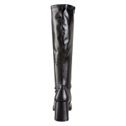 Schwarze vinylstiefel 7,5 cm GOGO-300 High Heels Damenstiefel für Männer
