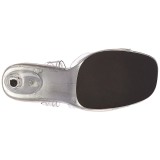 Silber 11,5 cm CHIC-08 Sandaletten mit stiletto absatz