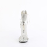 Silber 11,5 cm CHIC-47 fesselriemchen sandaletten mit stiletto metallabsatz