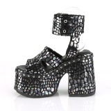 Silber 12,5 cm Demonia CAMEL-102 lolita plateau sandaletten