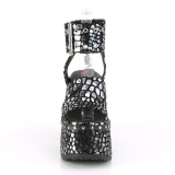 Silber 12,5 cm Demonia CAMEL-102 lolita plateau sandaletten