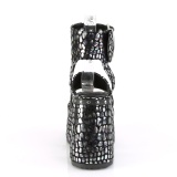Silber 12,5 cm Demonia CAMEL-102 lolita plateau sandaletten