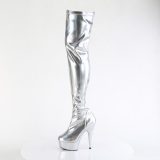 Silber 15 cm DELIGHT-3000HWR Hologramm poledance overkneestiefel