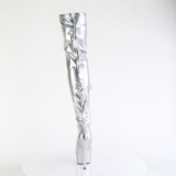 Silber 15 cm DELIGHT-3000HWR Hologramm poledance overkneestiefel