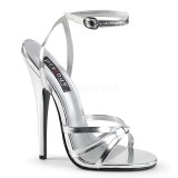 Silber 15 cm DOMINA-108 fetisch high heels schuhe