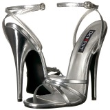 Silber 15 cm Devious DOMINA-108 Sandaletten mit high heels