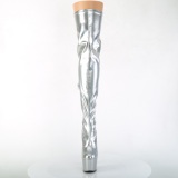 Silber 18 cm ADORE-3000HWR Hologramm poledance overkneestiefel