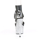 Silber 18 cm ADORE-700-14LG glitter plateauschuhe high heels