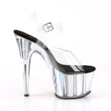 Silber 18 cm ADORE-708HGI Hologramm plateau high heels