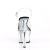 Silber 18 cm ADORE-708HGI Hologramm plateau high heels
