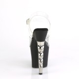 Silber 18 cm IRONGRIP-708 Schlagring plateauschuhe high heels
