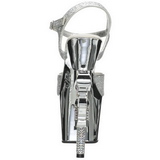 Silber 18 cm Pleaser REVOLVER-709G Chrome Plateau High Heels