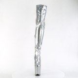 Silber 20 cm FLAMINGO-3000HWR Hologramm poledance overkneestiefel