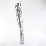 Silber 20 cm FLAMINGO-3000HWR Hologramm poledance overkneestiefel