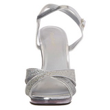 Silber Glitter 12 cm FLAIR-419G High Heel Sandaletten Damen