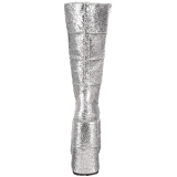 Silber Glitter 18 cm STACK-301G demonia stiefel - unisex cyberpunk stiefel
