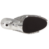 Silber Glitzern 15 cm Pleaser DELIGHT-1018G Plateau Stiefeletten