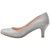 Silber Kristallstein 6,5 cm DORIS-06 Pumps Abend Schuhe mit Absatz