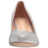 Silber Kristallstein 6,5 cm DORIS-06 Pumps Abend Schuhe mit Absatz