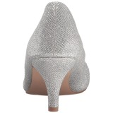 Silber Kristallstein 6,5 cm DORIS-06 Pumps Abend Schuhe mit Absatz