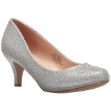 Silber Kristallstein 6,5 cm DORIS-06 Pumps Abend Schuhe mit Absatz