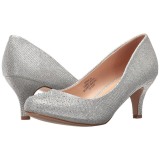 Silber Kristallstein 6,5 cm DORIS-06 Pumps Abend Schuhe mit Absatz