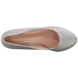 Silber Kristallstein 6,5 cm DORIS-06 Pumps Abend Schuhe mit Absatz