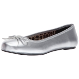 Silber Kunstleder ANNA-01 grosse grössen ballerinas schuhe