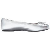 Silber Kunstleder ANNA-01 grosse grössen ballerinas schuhe