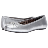 Silber Kunstleder ANNA-01 grosse grössen ballerinas schuhe