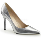 Silber Matt 10 cm CLASSIQUE-20 High Heels Pumps für Männer