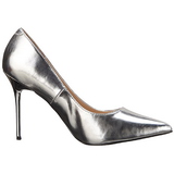 Silber Matt 10 cm CLASSIQUE-20 High Heels Pumps für Männer